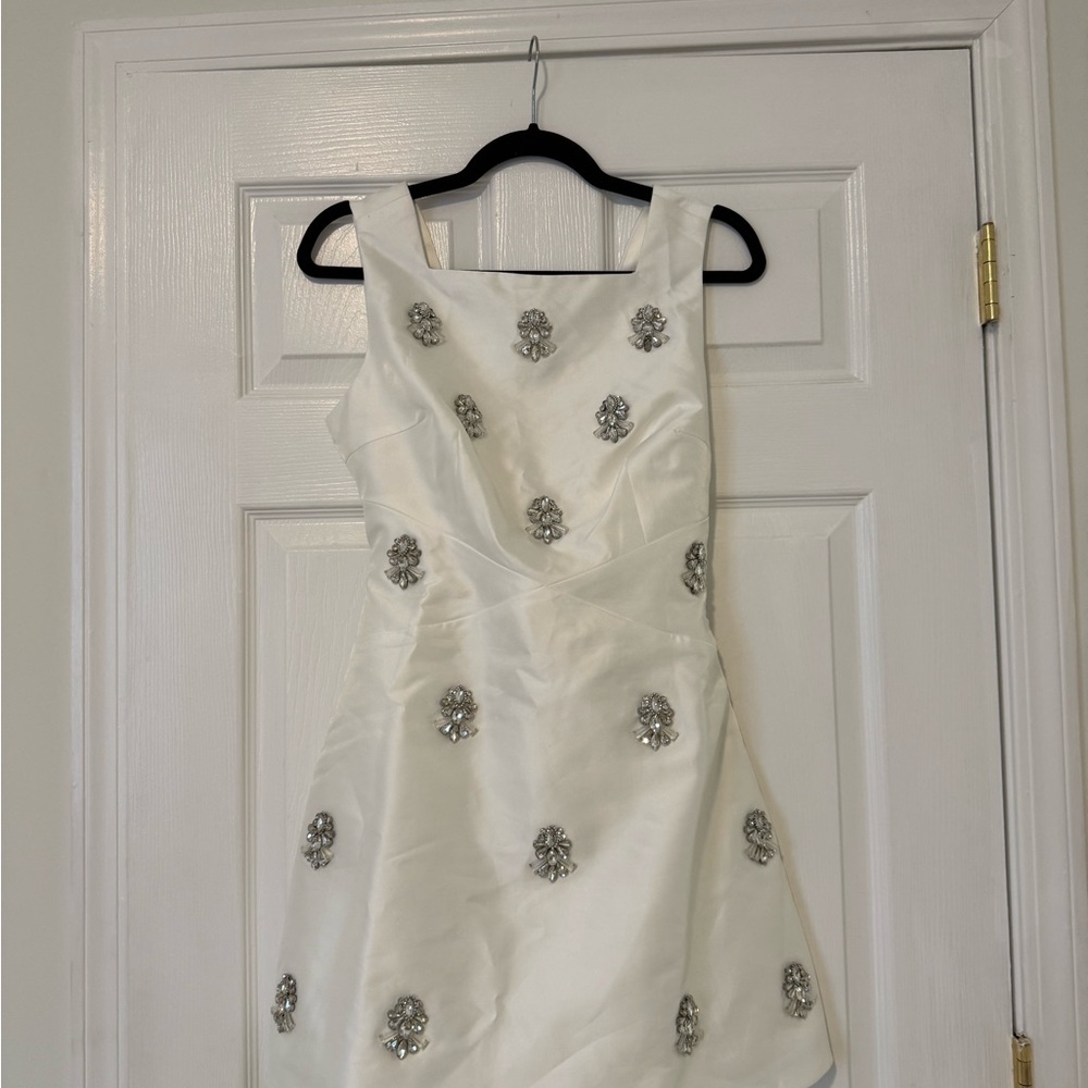 Elegant White Embellished Dress